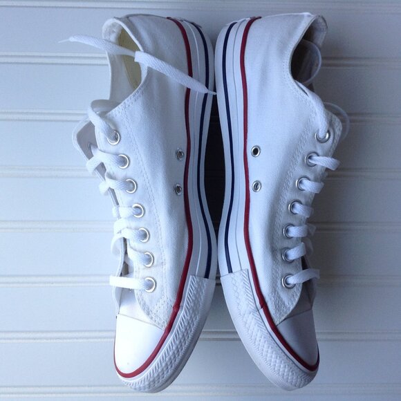 ⭐CONVERSE ALL-STAR UNISEX SNEAKERS in White, size 10 men’s/12 women’s⭐ - Picture 3 of 8
